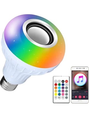 Marsilyan Bluetooth Hoparlör Akıllı LED Ampul Lamba (4887)
