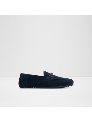 ALDO Wılbart Lacivert Deri Süet Mokasen Ayakkabı Erkek Bağcıksız Konforlu Slip-On Taban