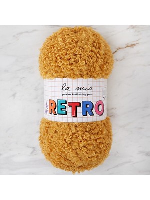 La Mia Retro Hardal Sarısı El Örgü ipi - LM2012