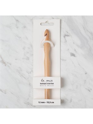La Mia Whitewood 12 mm 15.5 cm Ahşap Yün Tığ