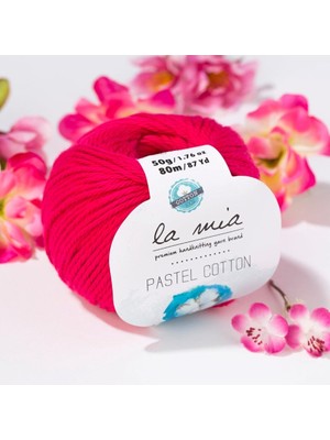 La Mia Pastel Cotton Fuşya El Örgü ipi - L058 - 33613