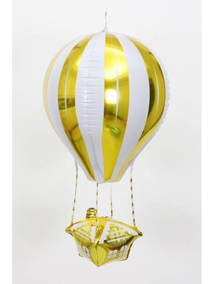 22 Inç Uçan Balon Temalı Sarı Folyo Balon 88-28  cm
