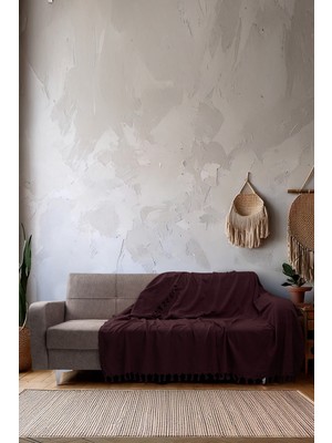 Pamuklu Kaymaz Koltuk Çekyat Örtüsü&koltuk Şalı 170X210