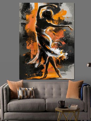 Dansçı Kadın Dekoratif Kanvas - Mdf Ahşap Tablo