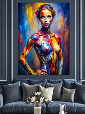 Nü Kadın Dekoratif Kanvas - Mdf Ahşap Tablo