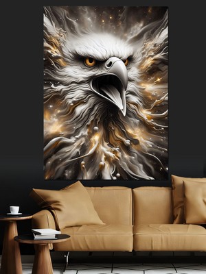 Asil Kartal Dekoratif Kanvas - Mdf Ahşap Tablo