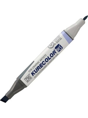 Zig Kurecolor KC-3000N Twin Ws Çift Taraflı Grafik Marker Kalem Blue Gray 832