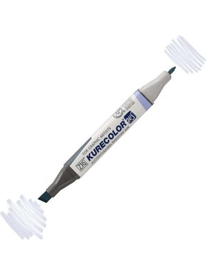 Zig Kurecolor KC-3000N Twin Ws Çift Taraflı Grafik Marker Kalem Blue Gray 2 833
