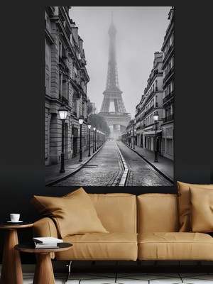 Eyfel Kulesi Paris Dekoratif Kanvas - Mdf Ahşap Tablo