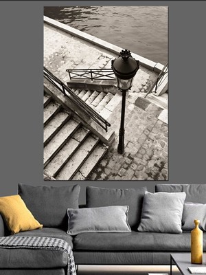 Deniz Kenarındaki Merdivenler Dekoratif Kanvas - Mdf Ahşap Tablo