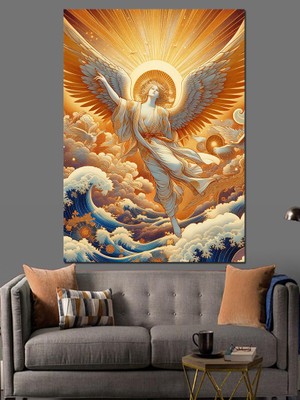 Melek Kadın Dekoratif Kanvas - Mdf Ahşap Tablo