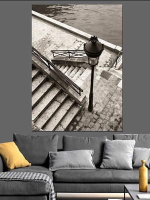 Sahil Kenarındaki Merdivenler Dekoratif Kanvas - Mdf Ahşap Tablo