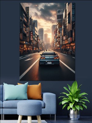 Spor Araba Dekoratif Kanvas - Mdf Ahşap Tablo