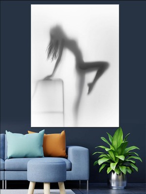 Nü Kadın Gölgesi Dekoratif Kanvas - Mdf Ahşap Tablo
