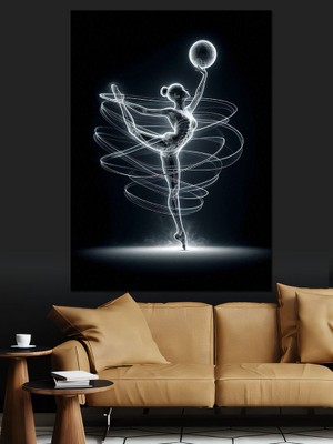 Bale Yapan Kadın Dekoratif Kanvas - Mdf Ahşap Tablo