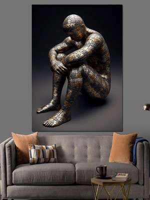 Puzzle Adam Dekoratif Kanvas - Mdf Ahşap Tablo