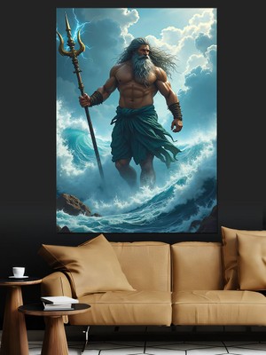 Zeus Dekoratif Kanvas - Mdf Ahşap Tablo