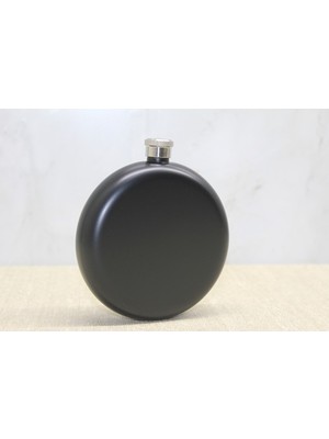Periboia Yuvarlak Tekli Matara 8 Oz Siyah
