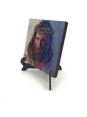 Isa Görseli Baskılı Mdf Masaüstlük 10X10