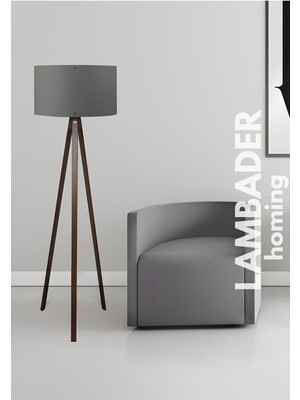 Tripod Lambader Ceviz Ayaklı Silindir Şapkalı AYD-2210