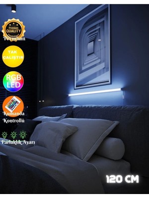 Teknotrust Uzaktan Kumandalı Rgb Full Renk Abajur Aplik Gece Lambası Kumandali - Rgb Model 120  cm