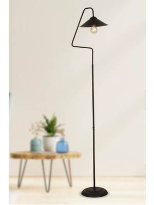 Teknotrust Helga Siyah Modern Tasarım Retro Metal Lambader