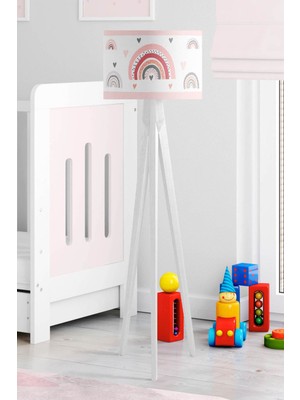 Teknotrust Pastel Gökkuşağı Çocuk Odası Lambader Pembe