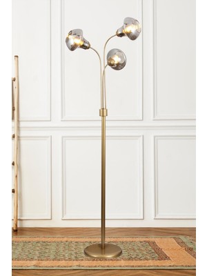 Teknotrust Zambak 3 Lü Eskitme Lambader 2044F Modern Oturma Odası, Yatak Odası, Salon Lambader