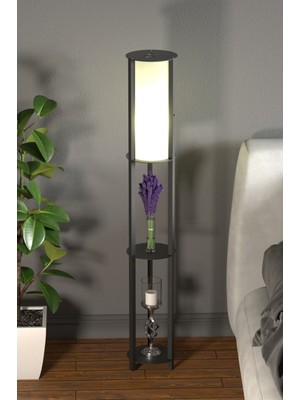 Teknotrust Retohome Yıldız Yuvarlak Lambader . Raflı Lambader. Kitaplıklı Lambader 1701