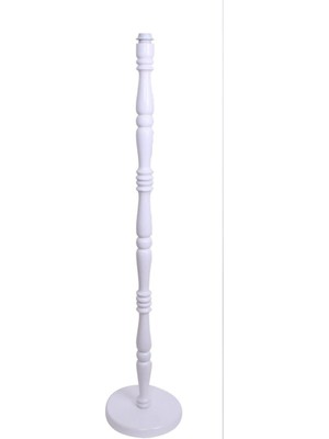 Teknotrust Ahşap Beyaz Lambader Ayağı Klasik Model