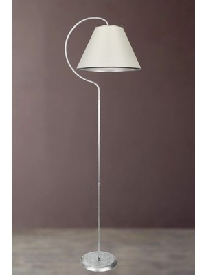 Teknotrust Aydınlatma Lambader Silver Mia Elips Gümüş Patine Krem Şapka