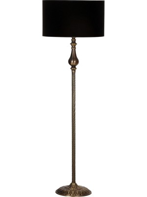 Teknotrust Madelyn Eskitme Burgulu Metal Lambader - Siyah