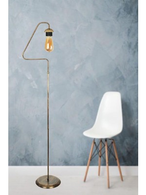 Teknotrust Aydınlatma Lambader Retro Üçgen Kasa Siyah Sarı Patine 51628