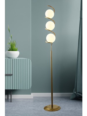 Teknotrust Sarmal 3 Lü Eskitme Lambader-Beyaz Camlı