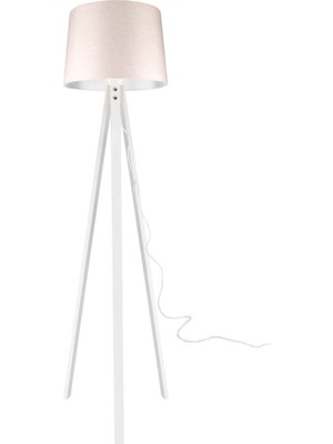 Teknotrust Deko Lambader Beyaz Ayak / Pudra Şapka