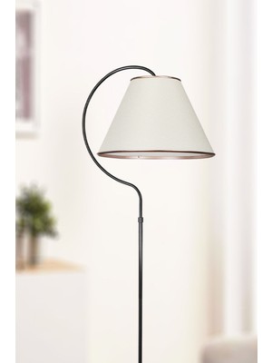 Teknotrust Aydınlatma Lambader Rose Emma Elips Siyah (Rose Çember) Krem Şapka