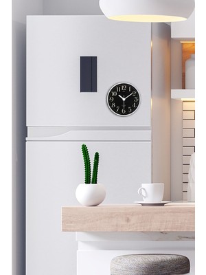 Muyika Kiely Mıknatıslı Siyah Buzdolabı Saati 11 cm Bds-Y