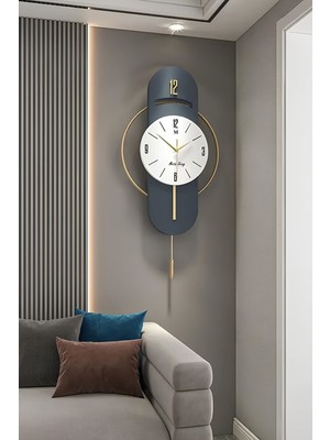 E x C L U S I V E Milano Time (Lacivert Lake) - Quartz Mekanizmalı -Metal Duvar Saati