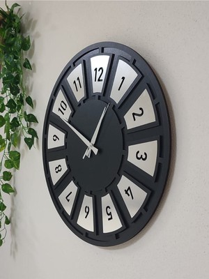 Tıme Coll. Nest Mdf Yaldız Duvar Saati Gümüş / Sılver