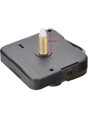 Duvar Saati Mekanizması ve Akrep Yelkovan, 22 Şaft , Ultra Sessiz Quartz Mekanizma