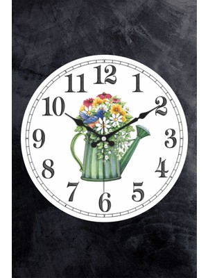 Dekoratif Plastik Cam Bombeli Mutfak Duvar Saati 25 cm