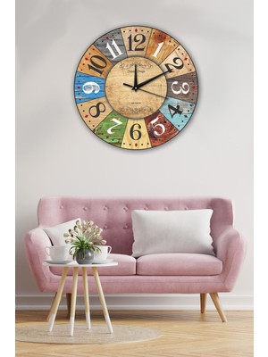 Retro Tasarımlı Duvar Saati 35X35 cm