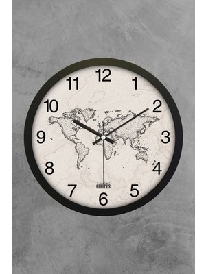 30 cm Gerçek Cam Sessiz Mekanizma Dekoratif Duvar Saati