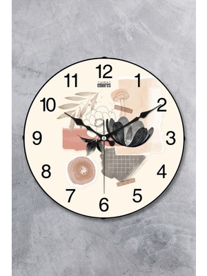 36 cm Dekoratif Gerçek Cam Bombe Sessiz Mekanizma Duvar Saati