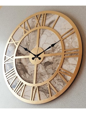 Mermer Desenli Duvar Saati
