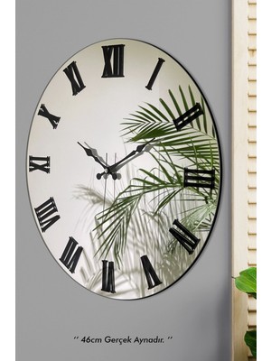 46 cm Gerçek Ayna Pleksi Rakam Dekoratif Duvar Saati