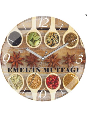 Kişiye Özel Mutfak Için Sessiz Bombeli Gerçek Cam Duvar Saati