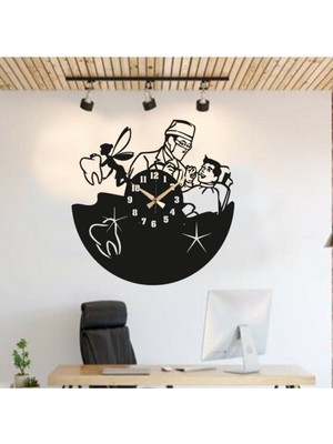 Diş Doktorlarına Özel Hediyelik Duvar Saati Lazer Kesim