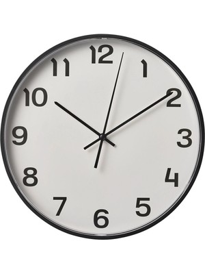 Pluttıs Duvar Saati, Siyah, 28 cm