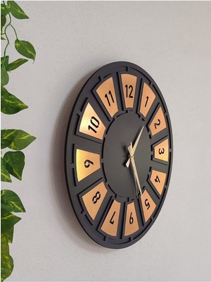 Tıme Coll. Nest Mdf Yaldız Duvar Saati Altın / Gold